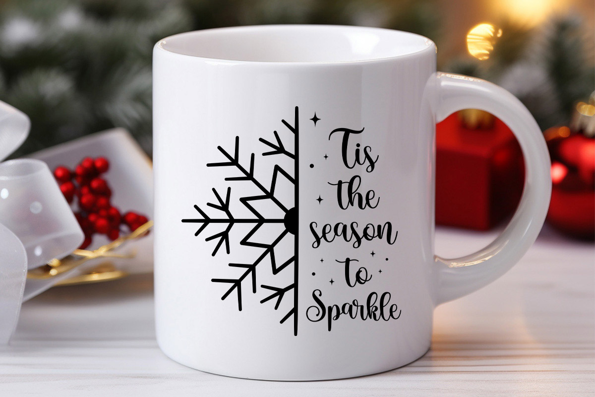 Tis the Season to Sparkle - Trendy Christmas SVG Mug Mockup image.jpg