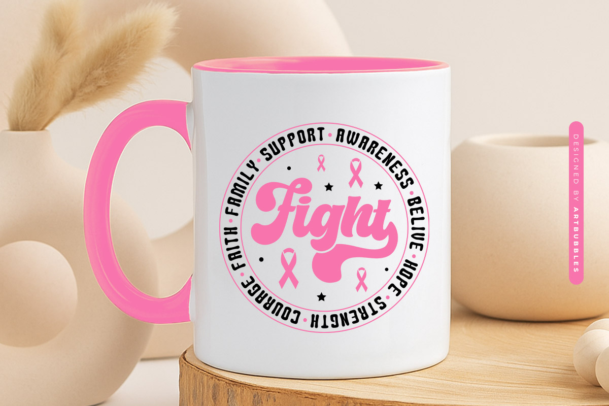 Fight Breast Cancer Awareness Retro SVG Mug Mockup Image.jpg