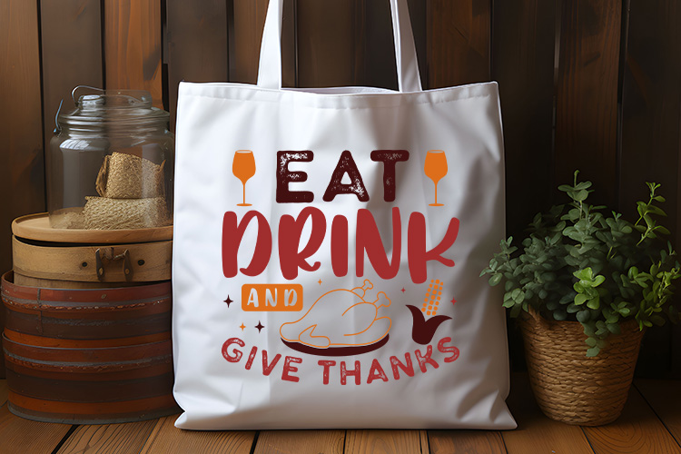 Eat Drink and Give Thanks - Free Thanksgiving Svg Cut File Tote Bag Mockup Image.jpg