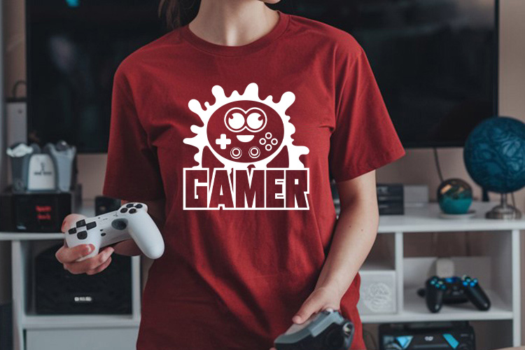 Gamer SVG, PNG, EPS, DXF File T-shirt Mockup Image.jpg