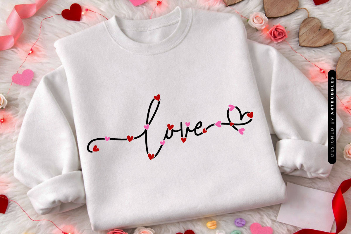 Love Valentine's Day SVG Cut File Shirt Mockup Image.jpg