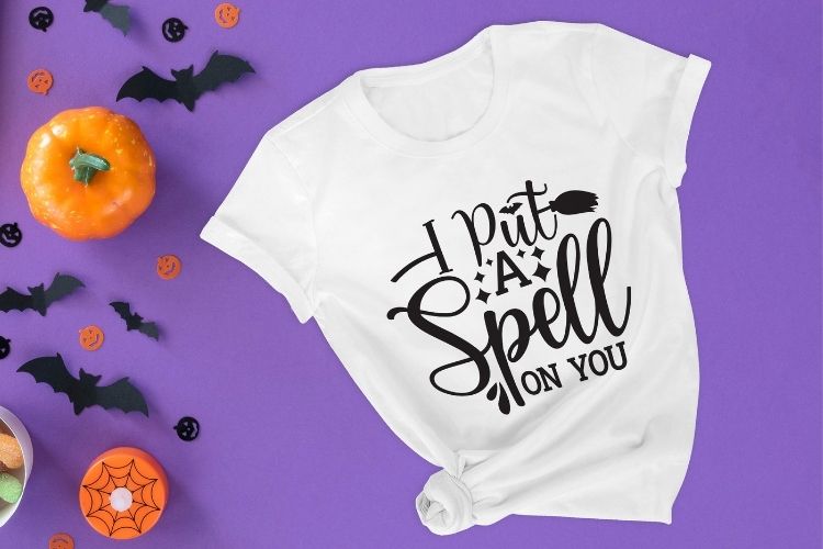 I Put a Spell on You - Halloween SVG Design T-shirt Mockup Image.jpg