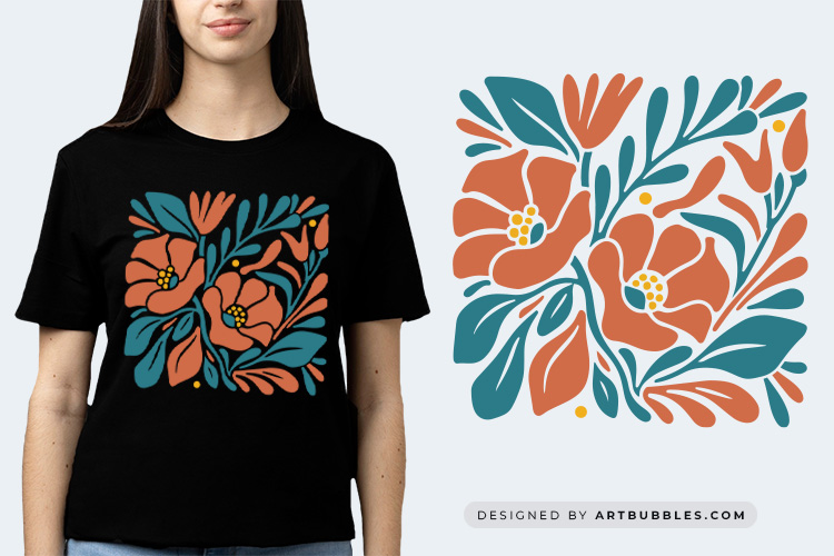Vibrant Floral Abstract SVG