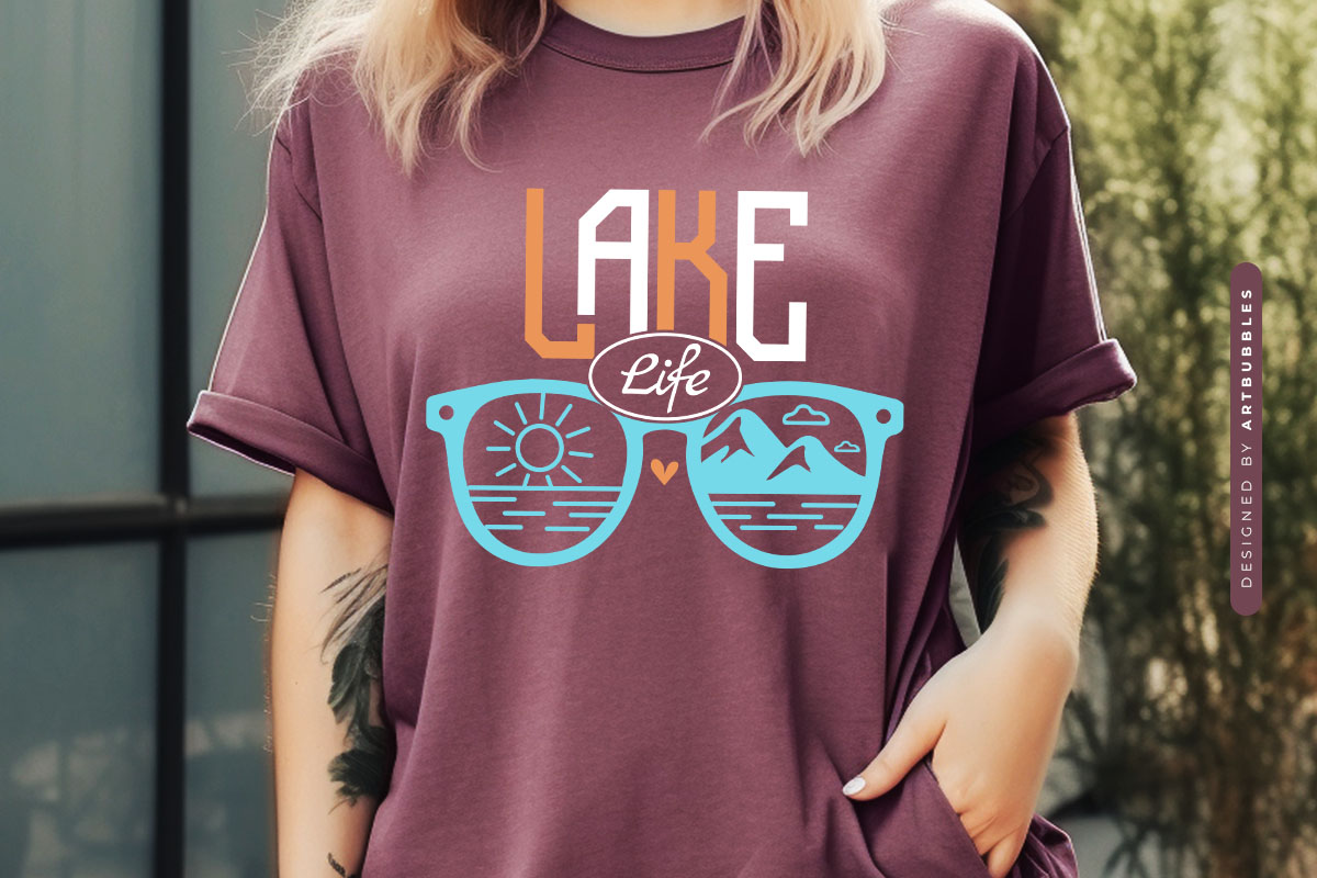 Lake Life Design SVG, DXF, EPS, PNG