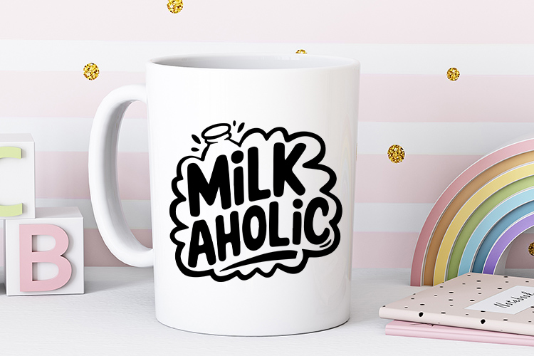 Handcrafted Newborn Baby SVG - Milk Aholic Mug Mockup Image.jpg