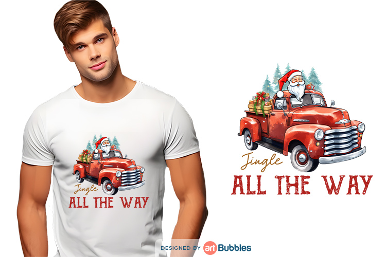 Jingle All the Way - Christmas Png Sublimation