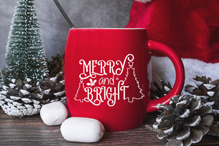 Merry and Bright - Christmas SVG Design Mug Mockup Image.jpg