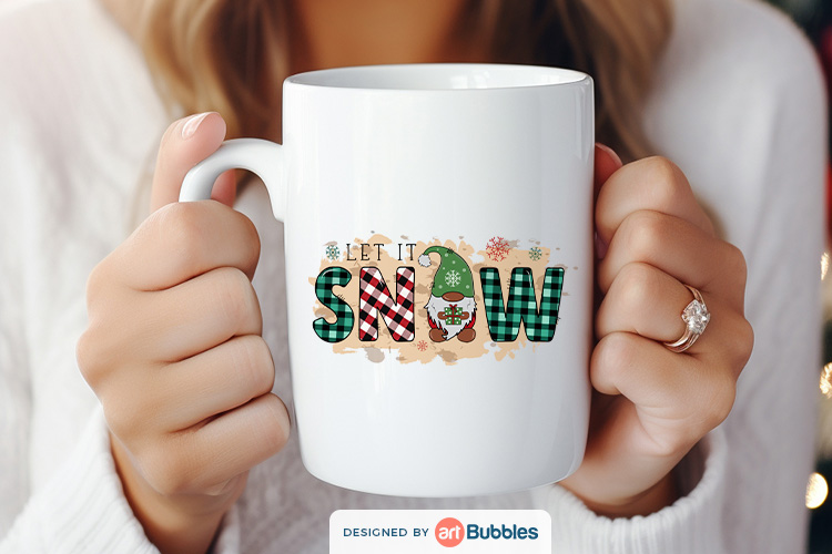 Let It Snow PNG, Merry Christmas Gnome Sublimation Preview 02.jpg