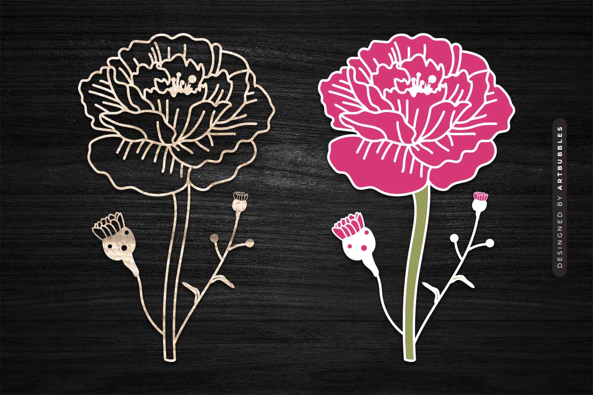 Daffodil Wildflower Laser Cut SVG