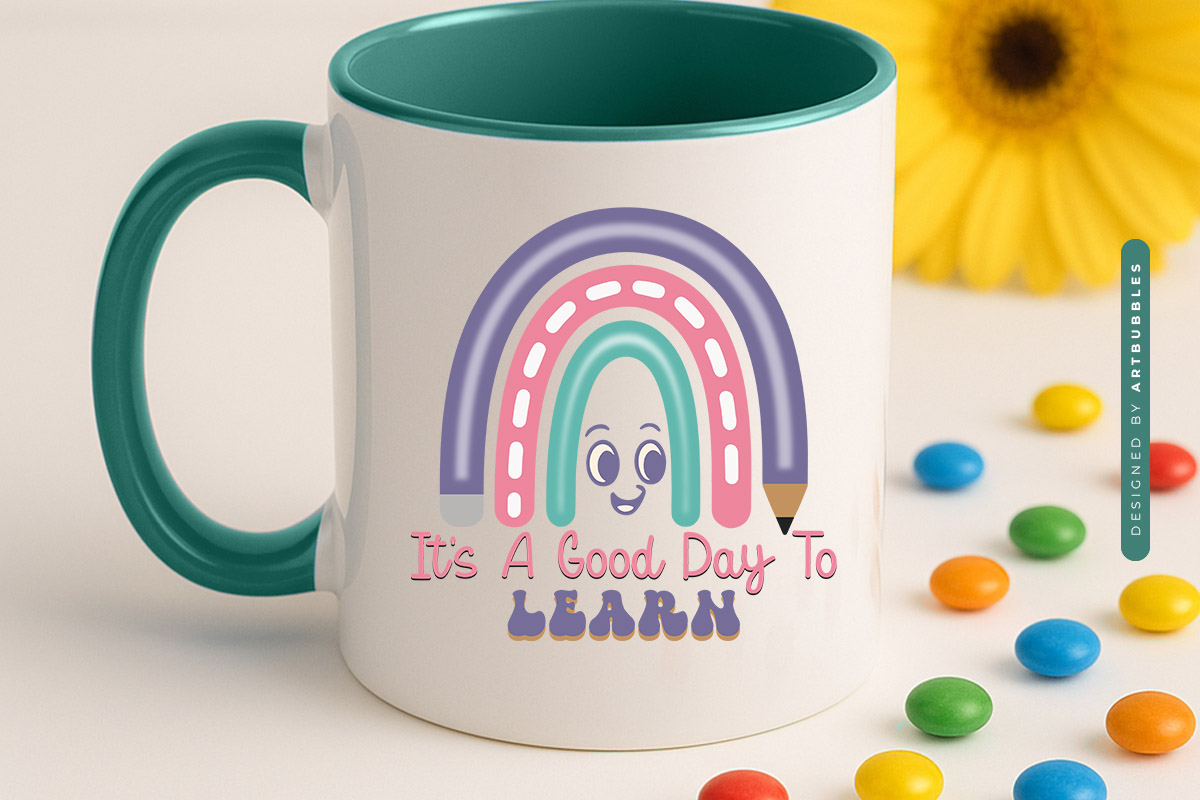 It's A Good Day To Learn - Back to School Sublimation Retro Mug Mockup Image.jpg