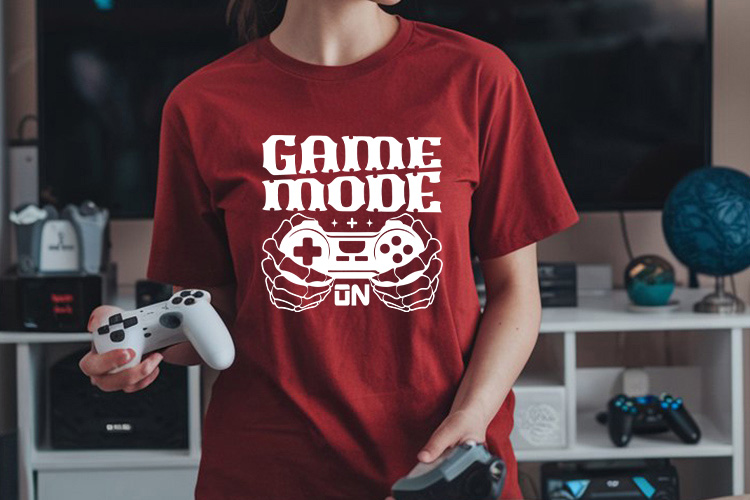 Game Mode On - Gaming Vector SVG T-shirt Mockup Image.jpg