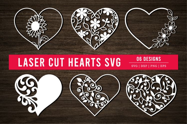 Valentine Heart Laser Cut SVG Bundle
