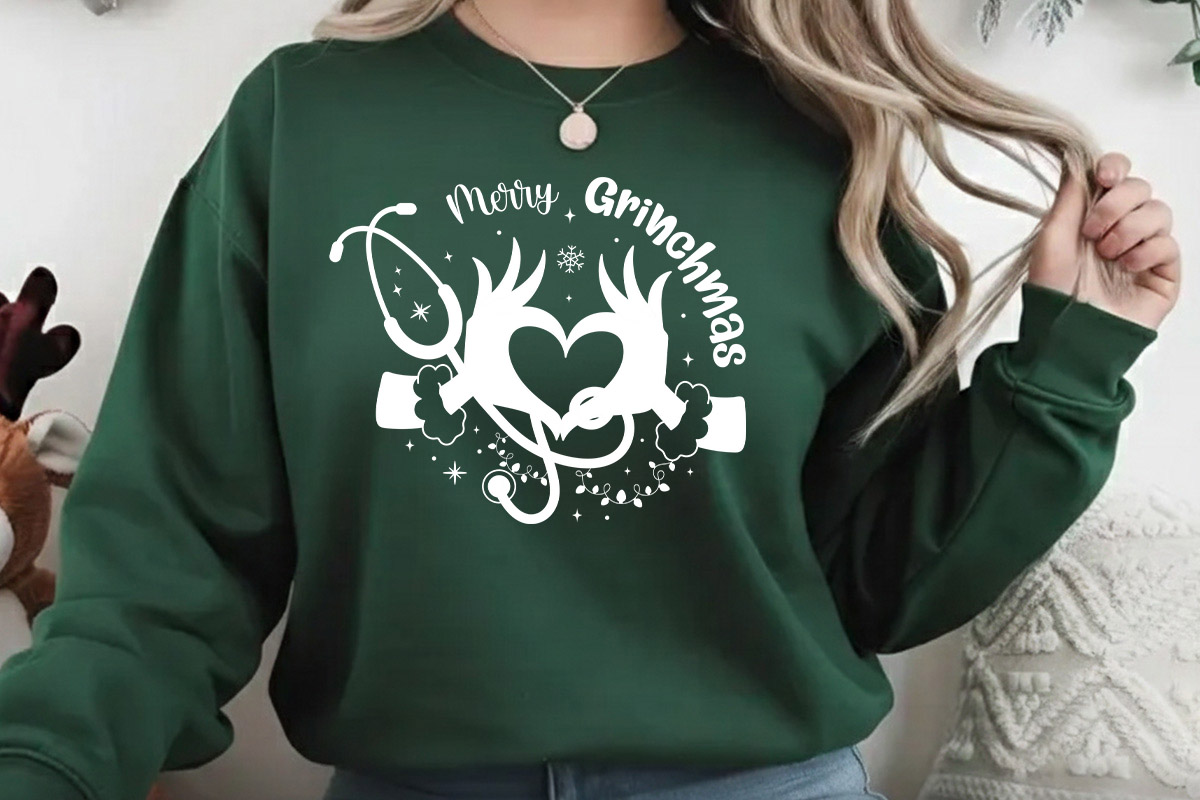 Merry Grinchmas - Cute Christmas SVG Sweatshirt Mockup image.jpg