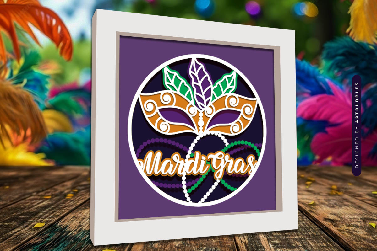 Mardi Gras Shadow Box SVG Bundle Image 4.jpg