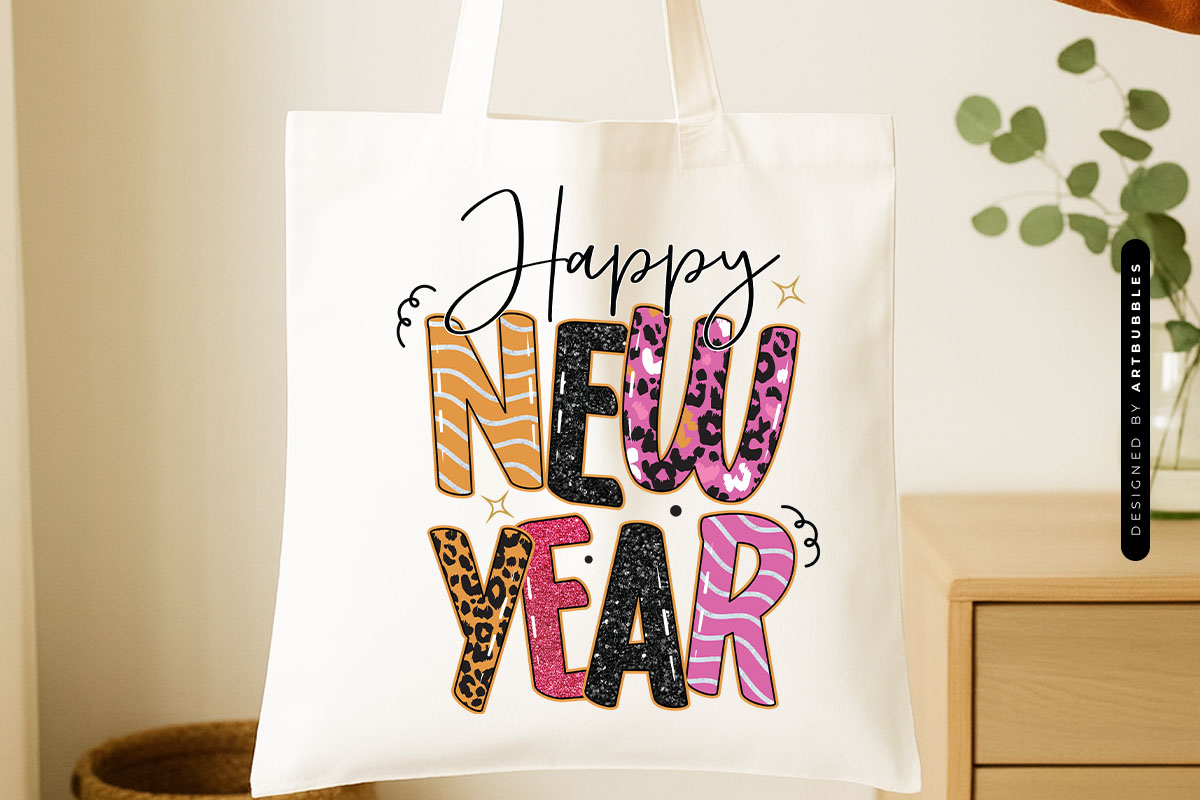 Happy New Year PNG Sublimation Print Tote Bag Mockup Image.jpg