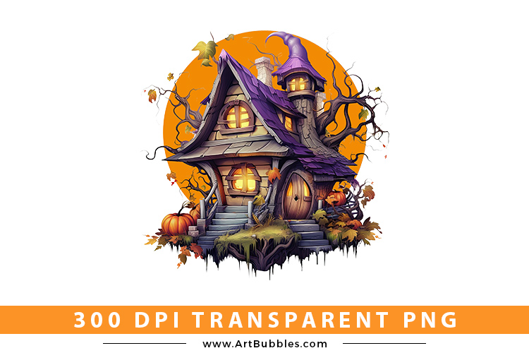 Halloween Fairy House Sublimation Design