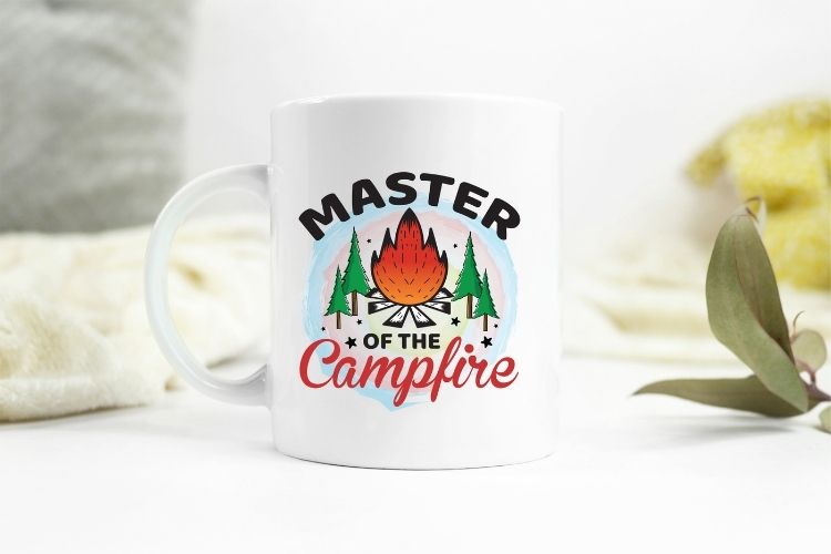 Master of the Campfire - Camping Sublimation PNG Mug Mockup Image.jpg