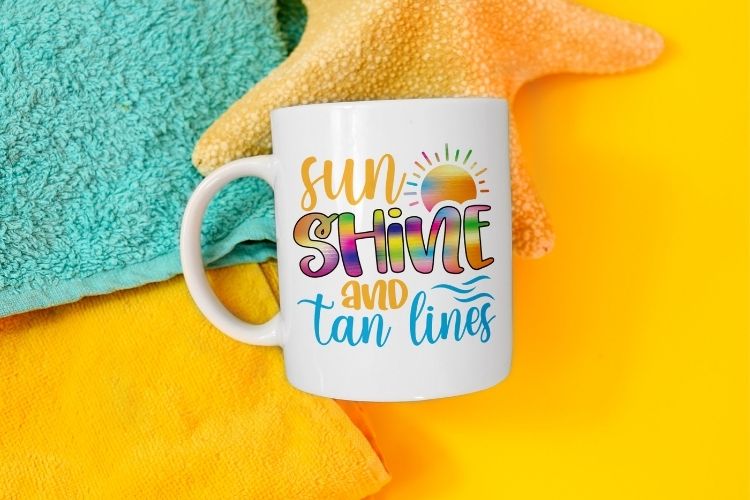 Sun Shine & Tan Lines - Summer PNG Design Mug Mockup Image.jpg