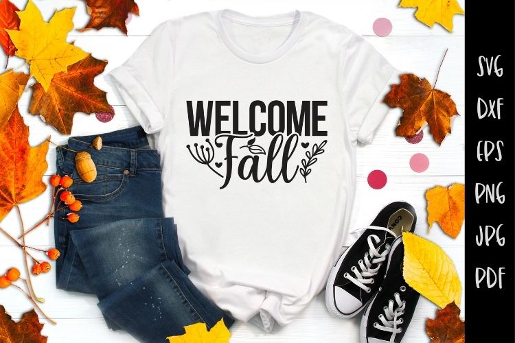 Welcome Fall Pumpkin SVG Vector Image.jpg