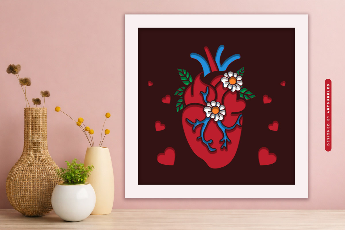 Floral Heart Valentine's Day Shadow Box SVG Image 4.jpg