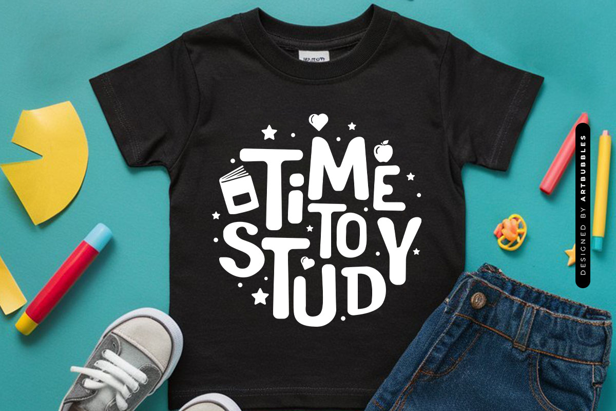 Time to Study - Back To School SVG Shirt Mockup Image.jpg