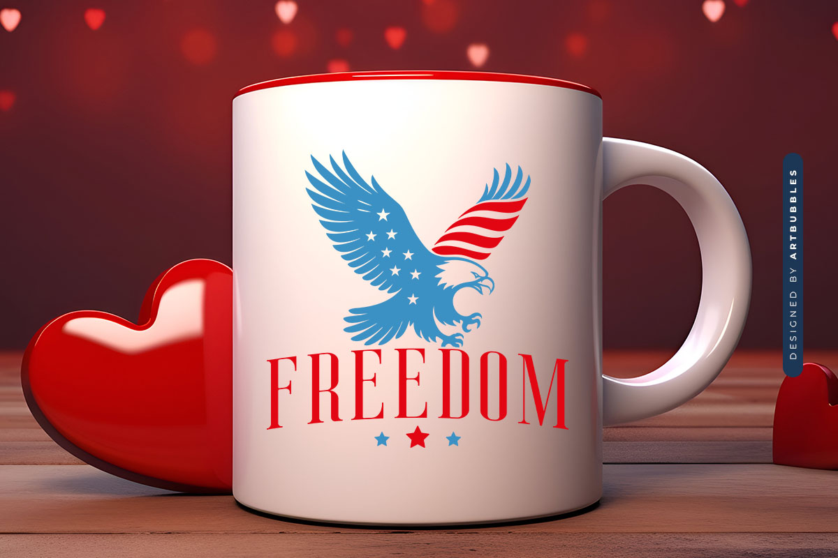 Freedom - Fourth of July SVG Vector Mug Mockup Image.jpg