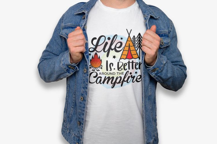 Life is Better Around the Campfire - Camping PNG Tshirt MOckup image.jpg