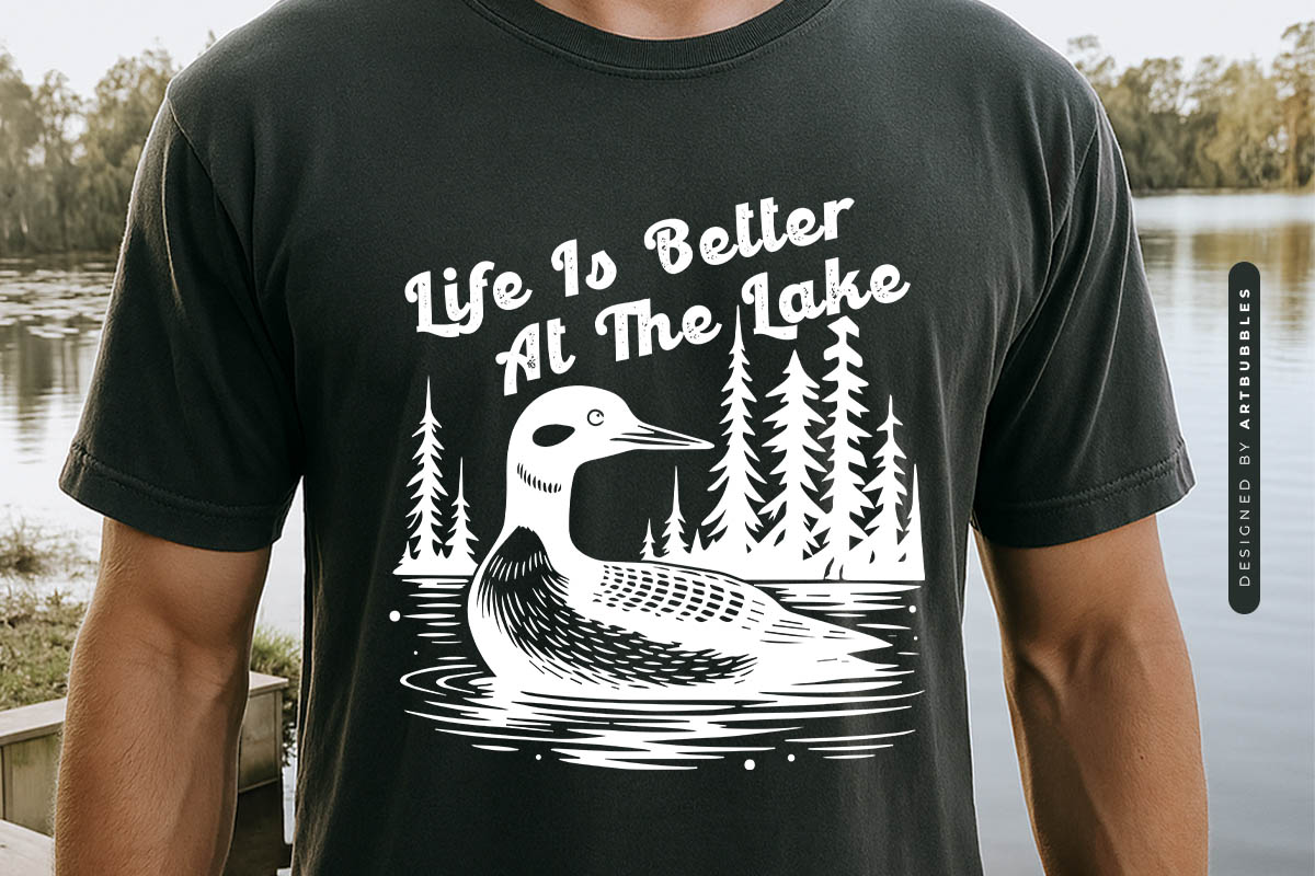 Life is Better at the Lake SVG PNG T-shirt Mockup Image.jpg