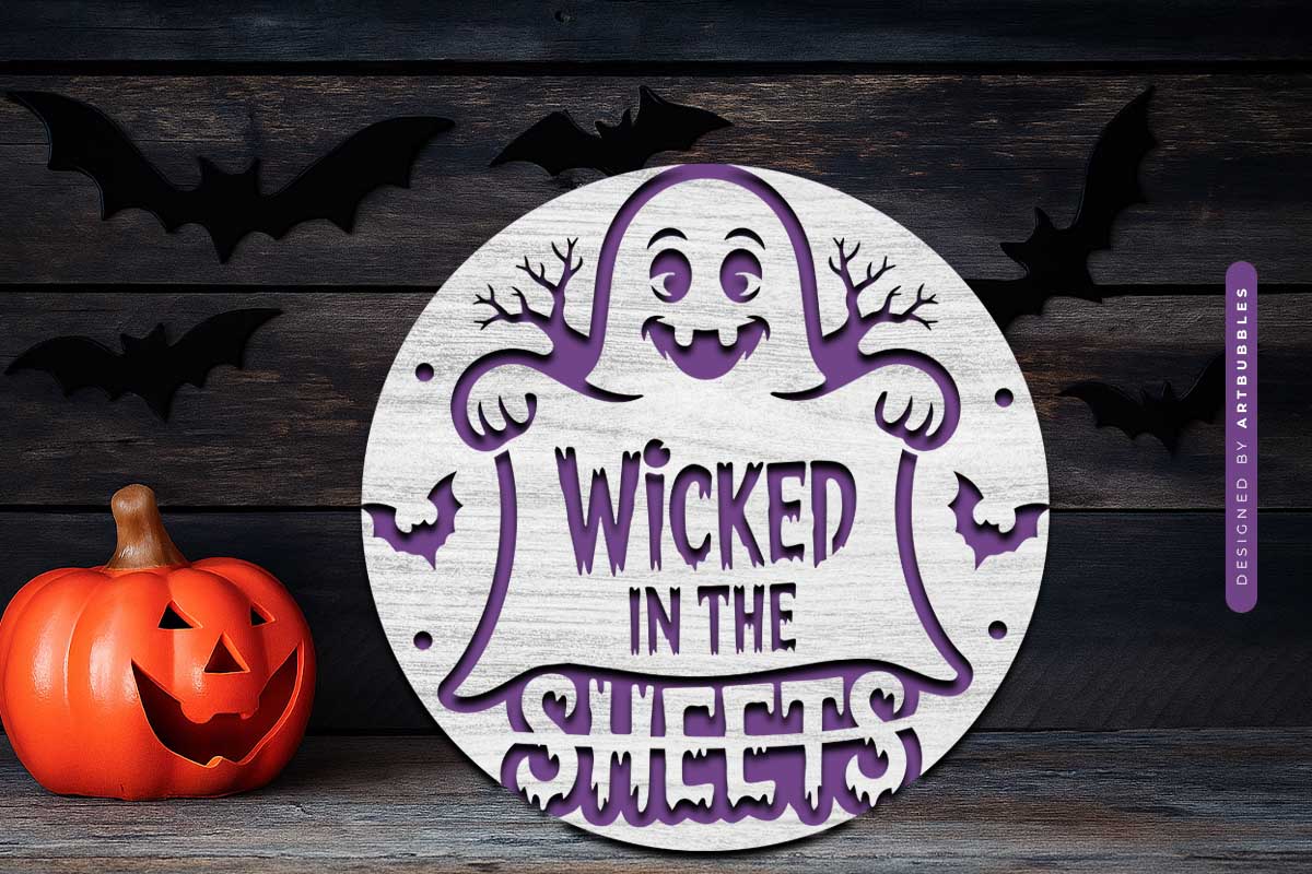 Wicked in the Sheets - Halloween Door Hanger SVG File Image 2.jpg