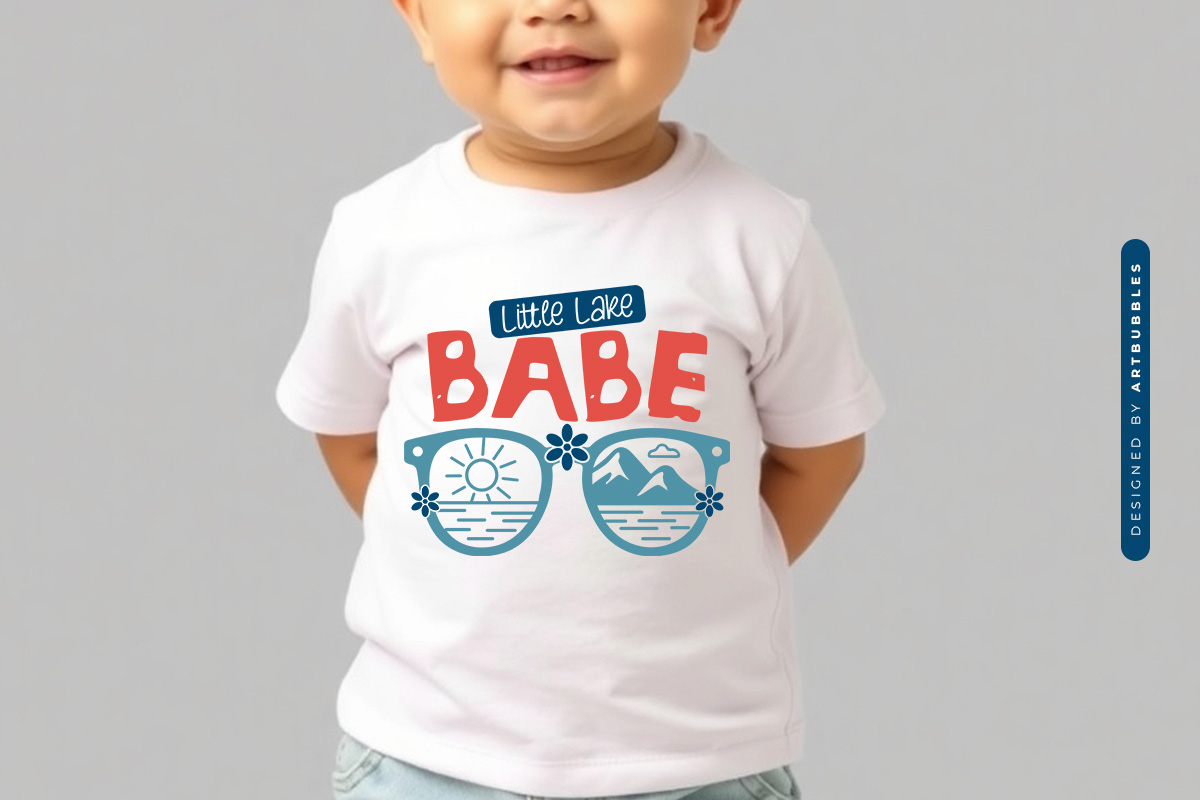 Little Lake Babe SVG File for Cricut Shirt Mockup Image.jpg