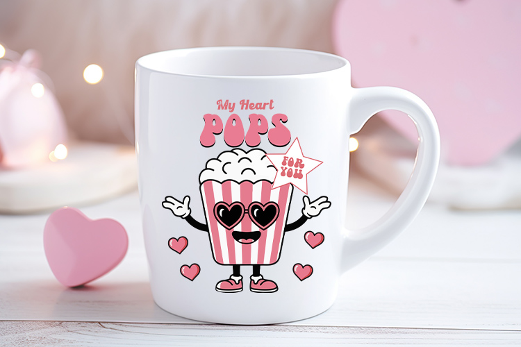 My Heart Pops for You - Retro Valentines Sublimation PNG Mug Mockup Image.jpg