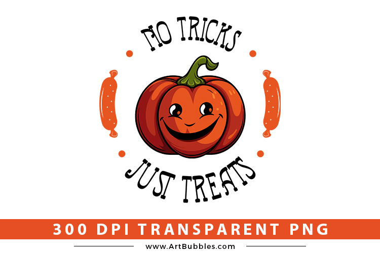 No Tricks Just Treats - Vintage Halloween PNG