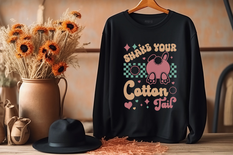 Shake Your Cotton Tail, Retro Easter SVG Preview 03.jpg