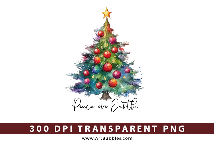 Peace on Earth - Christmas Sublimation Design