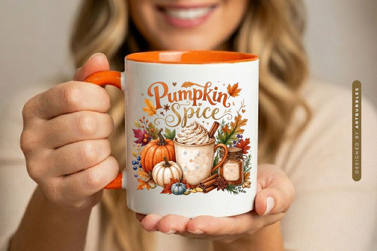 Pumpkin Spice - Fall Sublimation PNG Design Mug Mockup Image.jpg