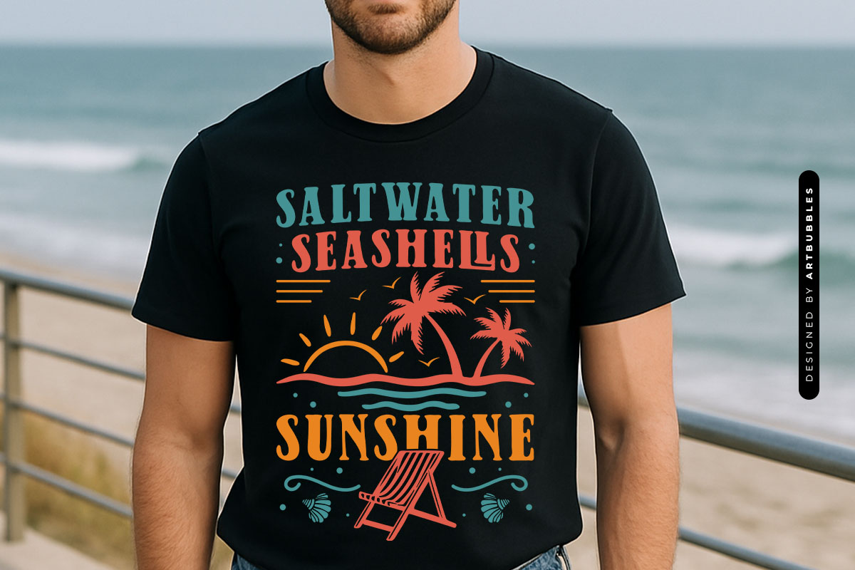 Saltwater Seashells Sunshine - Summer SVG Tshirt Mockup Image.jpg