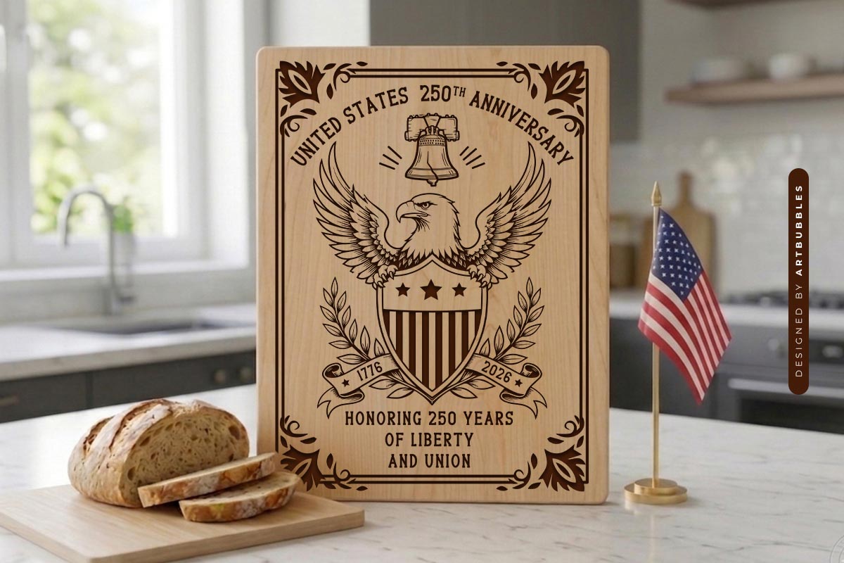 United States 250th Anniversary Cutting Board SVG Image.jpg