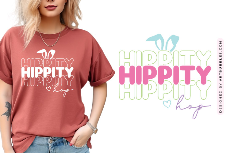 Hippity Hop - Easter Funny SVG