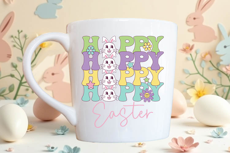 Retro Hoppy Easter Sublimation Print Mug Mockup image.jpg