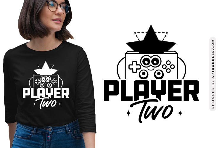 Player Two - Gaming SVG DXF EPS PNG Design