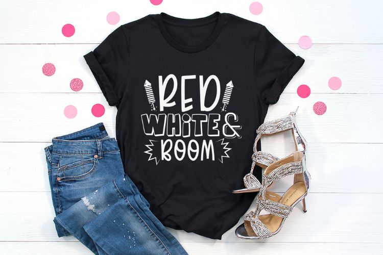 Red White & Boom - Funny 4th of July SVG Tshirt Mockup Image.jpg