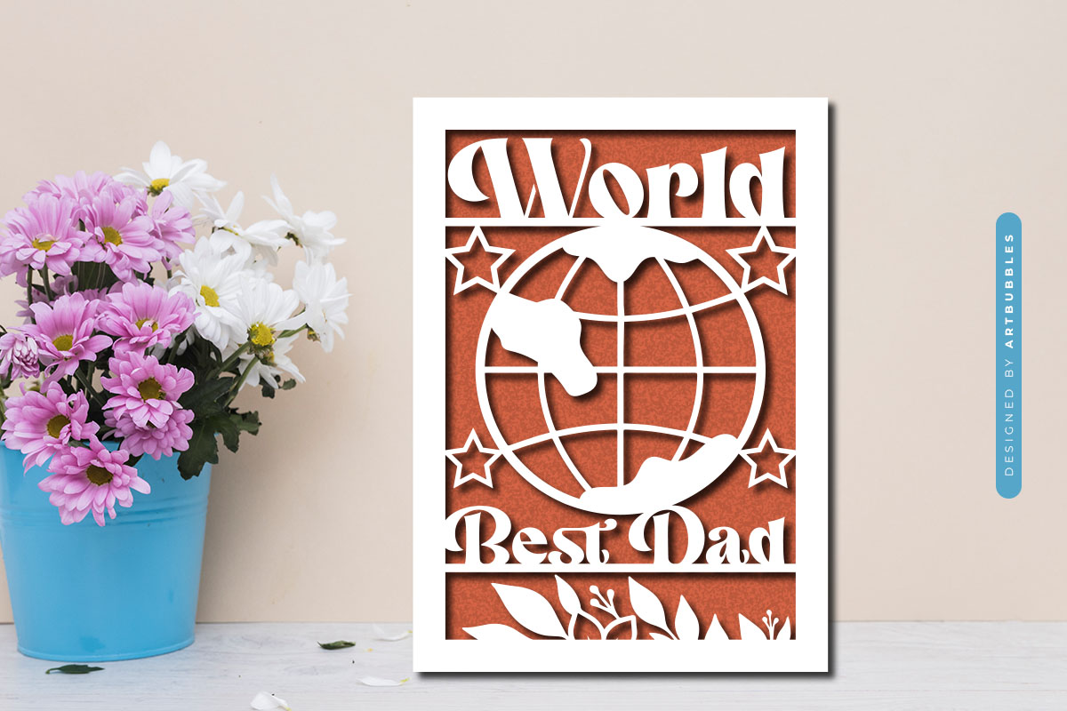 World's Best Dad - Fathers Day Card SVG Image.jpg