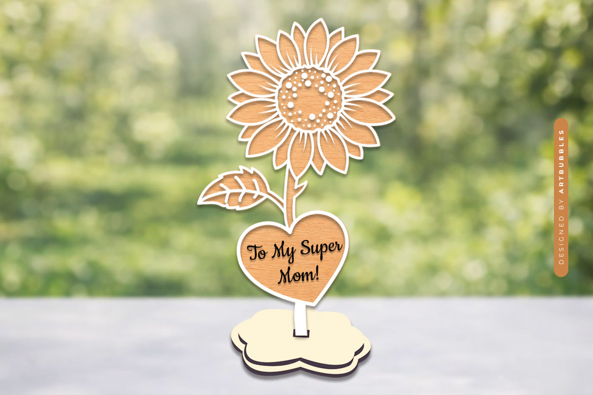 Mothers Day Stand Sunflower SVG File Image 2.jpg