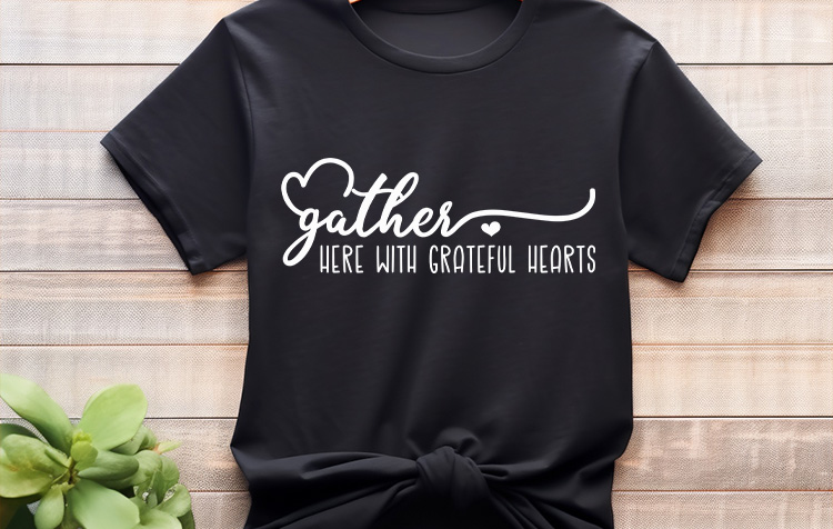 Gather Here with Grateful Hearts - Thanksgiving SVG T Shirt Mockup Image.jpg