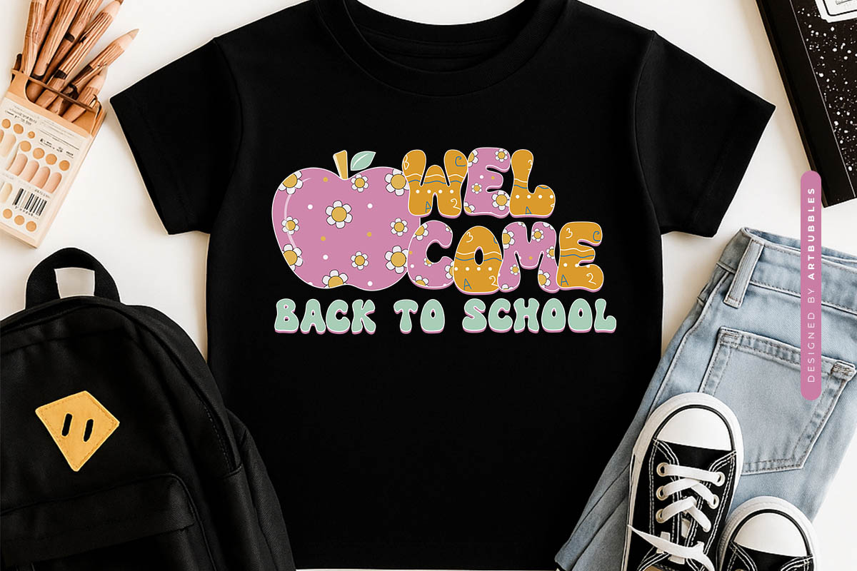 Retro Welcome Back to School Sublimation Design Tshirt Mockup Image.jpg