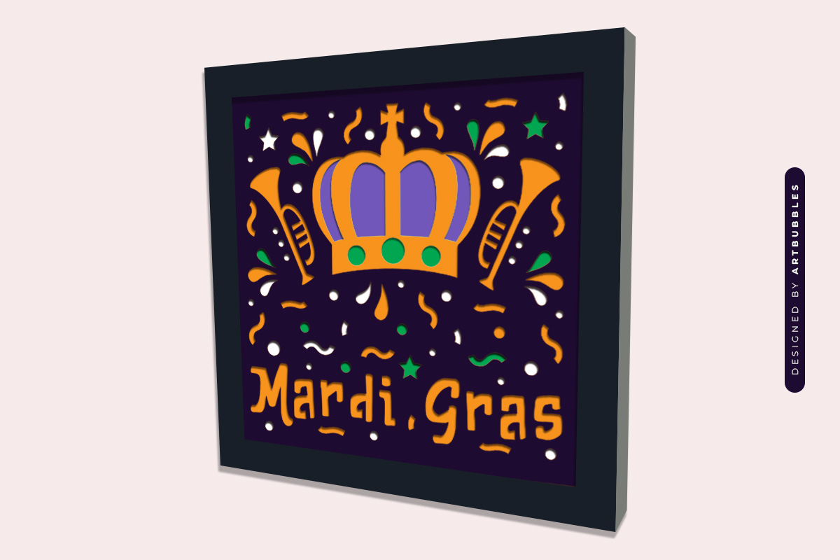 Mardi Gras Shadow Box SVG Bundle Image 3.jpg