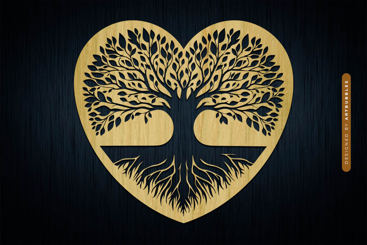 Laser Cut Tree Of Life Heart SVG image 2.jpg