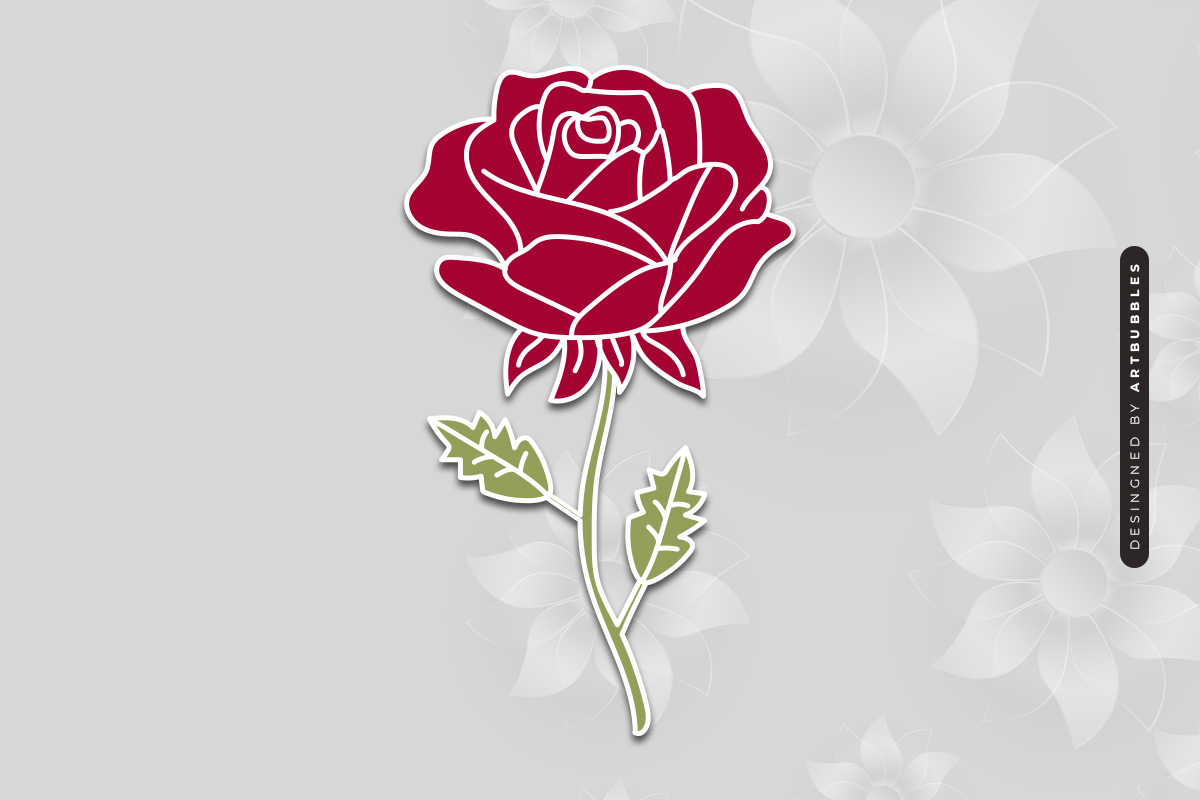 Rose Laser Cut Flower SVG Design Image 2.jpg