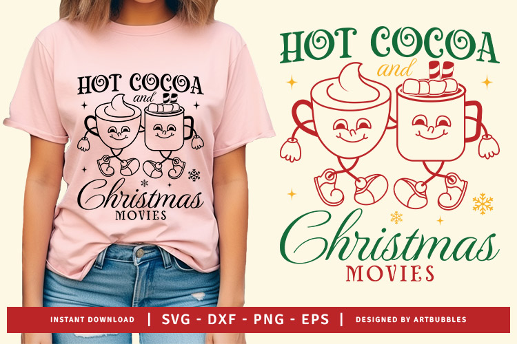 Hot Cocoa and Christmas Movies SVG Free Image.jpg