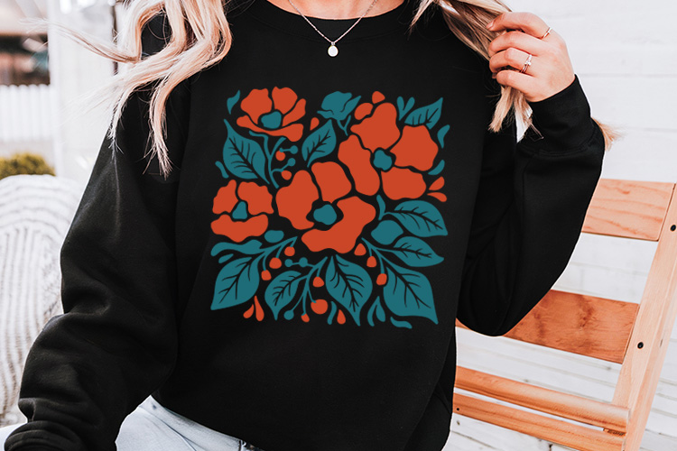 Hand-Drawn Abstract Flower SVG, PNG Sweatshirt Mockup Image.jpg
